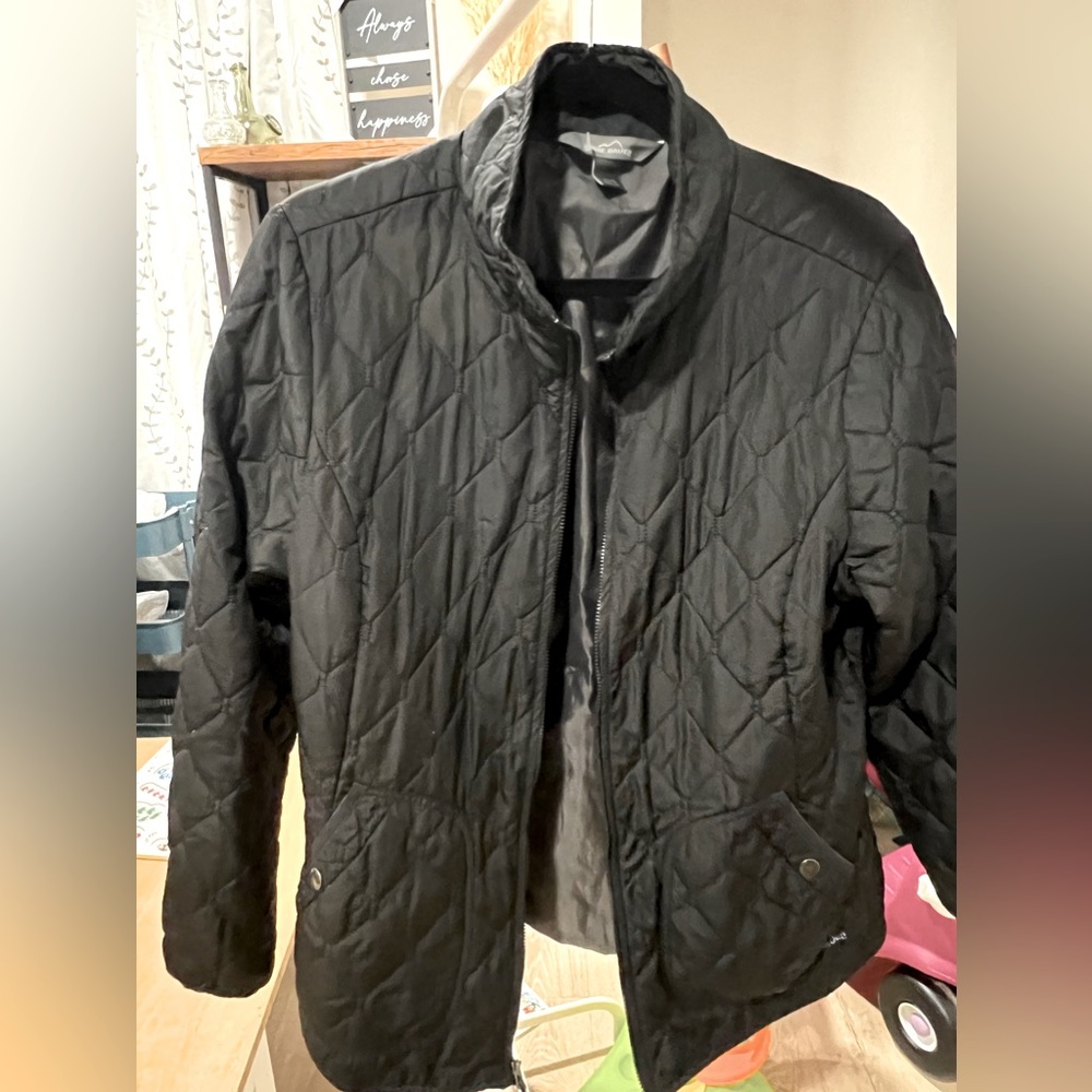 Eddie Baurer Black jacket. Womens LARGE